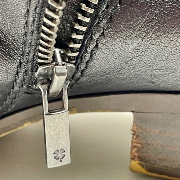 Lucky Brand Basel Black Leather Zip Side Ankle Boots Size 8M - Picture 13 of 15